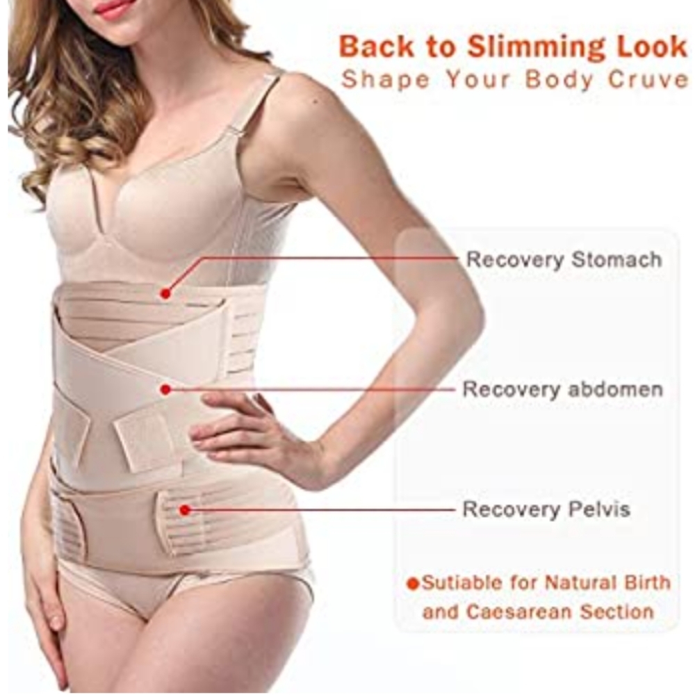 TiRain 3 in 1 Postpartum Belly Band Post Pregnancy Support Band Recovery
